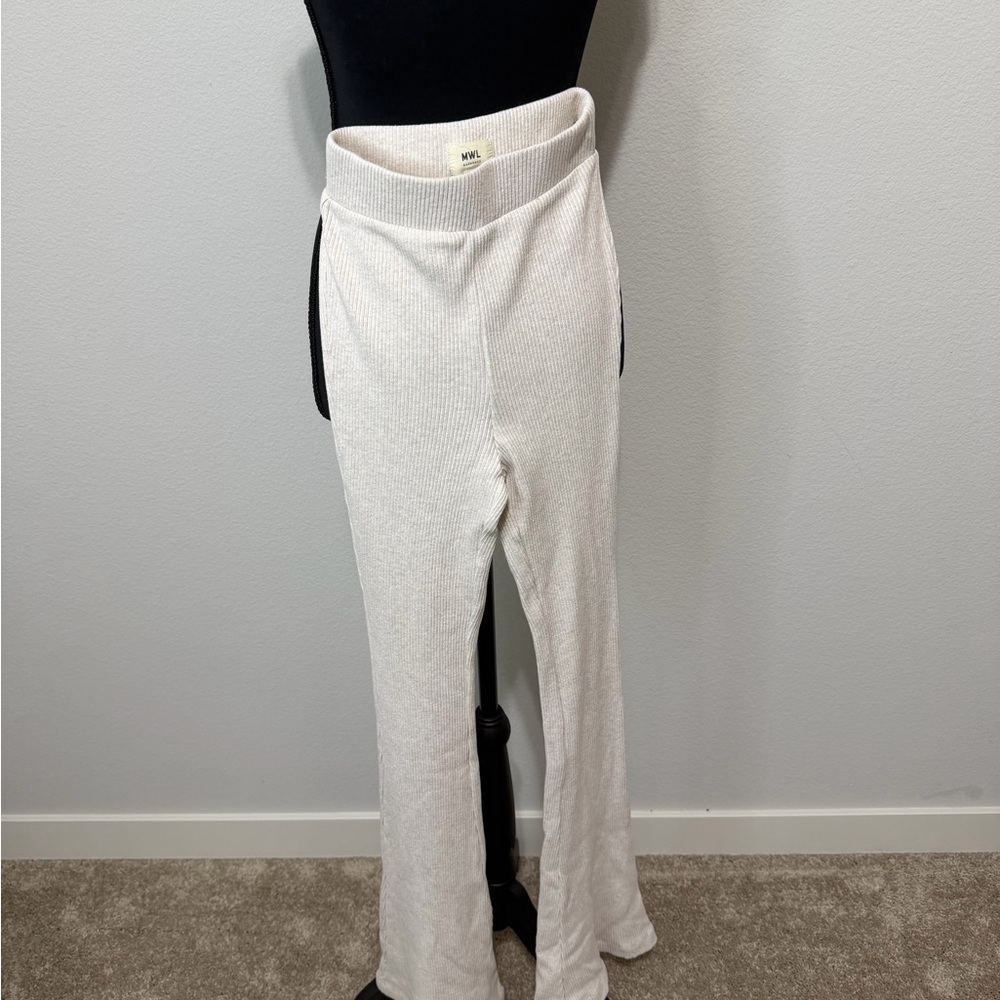 Madewell Light Beige Ribbed Knit Pants